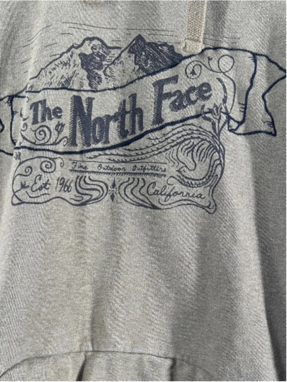 The North Face Hoodie Green Pullover Long Sleeve Hooded CA 1966 outdoors sz sm